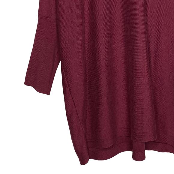 J Jill Pure Jill Womens Sz Medium Dusty Rose Pullover Sweater 3/4 Dolman Sleeves - Picture 4 of 9